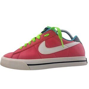 Nike Sweet Classic Size 10 Leather Womens Sneakers Pink/Green 354496-601